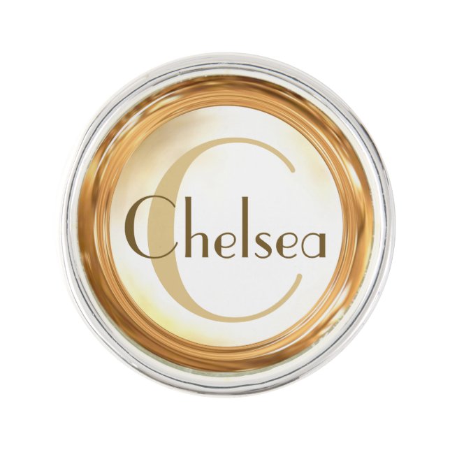 Modern Monogram Pin (Front)