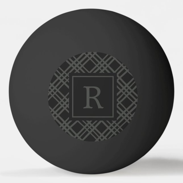 Modern Monogram Ping Pong Ball (Front)