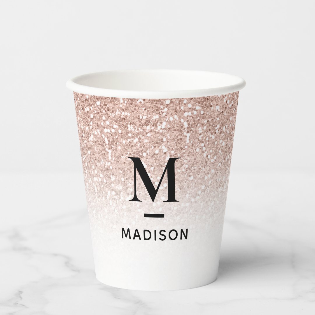 Sweet Glitter Letter Bust Cup Accent Cover