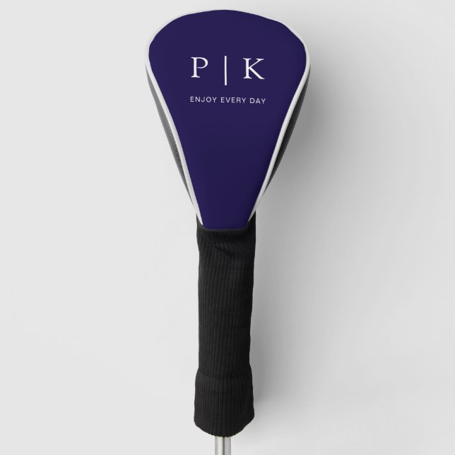Modern Monogram Premium Golf  Head Cover (Front)