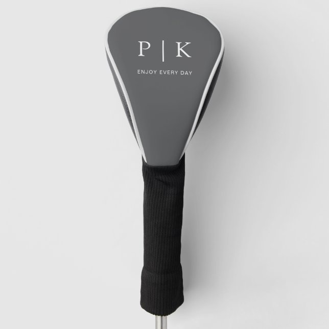 Modern Monogram Premium Golf  Head Cover (Front)