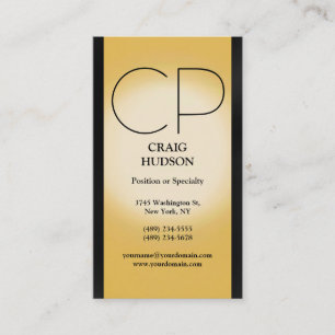 Modern Monogram Professional Business Card