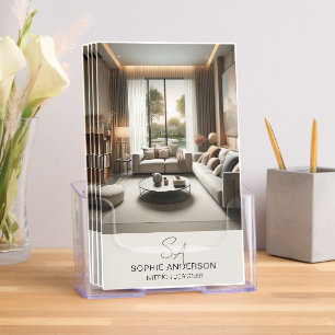 Modern Monogram Professional Business Tri-Fold Brochure