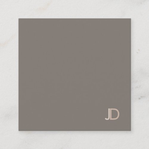 Modern Monogram Professional Elegant Color Harmony Square Business Card
