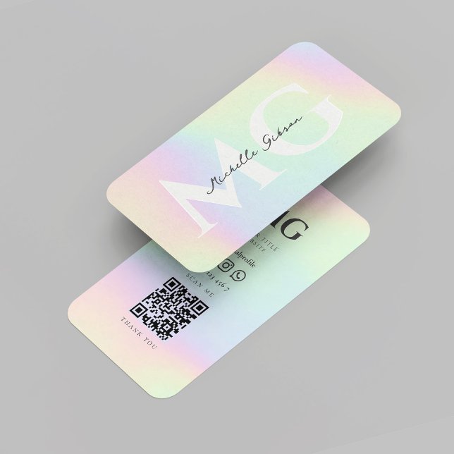 Modern Monogram Professional Holographic Business Card (Modern Monogram Professional Holographic Business Card
)