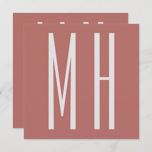 Modern Monogram Professional Plain Minimalist (Front/Back)
