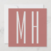 Modern Monogram Professional Plain Minimalist (Back)