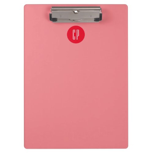 Modern Monogram Professional Plain Simple Initials Clipboard