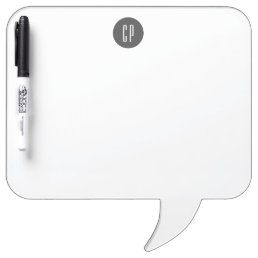 Modern Monogram Professional Plain Simple Initials Dry Erase Board
