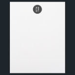 Modern Monogram Professional Plain Simple Initials Letterhead<br><div class="desc">This product will meet all your needs with its simple,  aesthetic but also remarkable design. You can easily replace the information in the design with your own personal information. Easy-to-use editing tools will help you.</div>