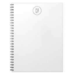 Modern Monogram Professional Plain Simple Initials Notebook