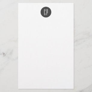 Modern Monogram Professional Plain Simple Initials Stationery