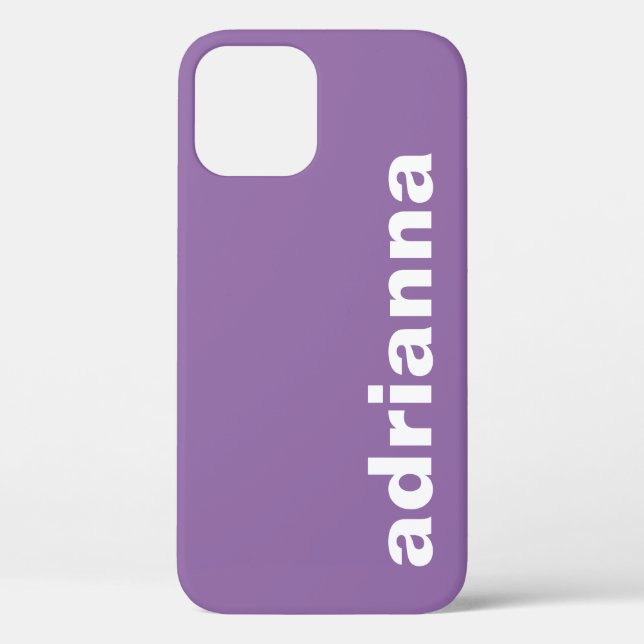 Modern Monogram Purple Case-Mate iPhone Case (Back)