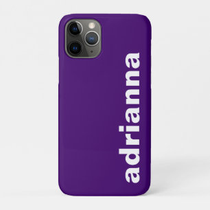 Modern Monogram Purple iPhone 11 Pro Case