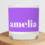 Modern Monogram Purple Scented Candle