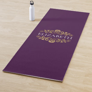 Modern Monogram Purple Workout Yoga Mat