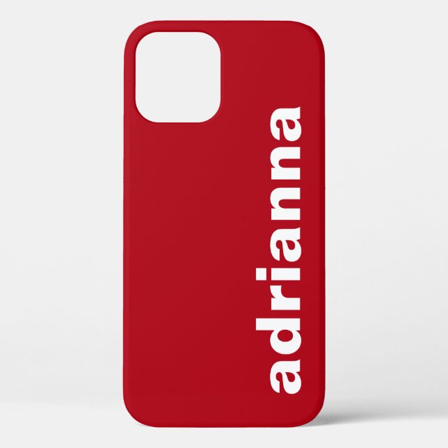 Modern Monogram Red Case-Mate iPhone Case (Back)