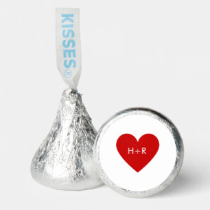 Modern Monogram Red Heart Hershey®'s Kisses®