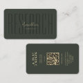 Modern Monogram Research Tech Biochemistry Green Business Card | Zazzle