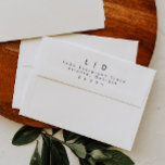Modern Monogram Return Address Envelope<br><div class="desc">This is a modern minimalist monogram return address envelope featuring and elegant, simple design layout. All wording and colors are editable. // For matching items, please visit the "HARLOW" collection in the Sincerely By Nicole Zazzle store. * If you like this design but don't see it available for something you...</div>
