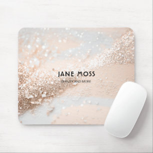 Modern, Monogram, Salon, Glitter (Imitate) Mouse Pad