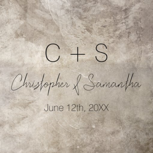 Modern Monogram Script Custom Wedding Floor Decals | Zazzle