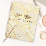 Modern Monogram Script Elegant Ivory Gold Foil Planner<br><div class="desc">Modern Monogram Script Elegant Ivory Gold Foil planner. Easy to customize elegant script typography monogram. Perfect monogrammed name gift idea!</div>