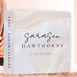 Modern Monogram Script Girly Chic Opal Stone Shell 3 Ring Binder<br><div class="desc">Modern Monogram Script Girly Chic Opal Stone Shell Appointment 3 ring binder. Easy to customize elegant script typography monogram. Perfect monogrammed name gift idea!</div>
