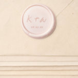 Modern Monogram Script Minimalistic Wedding Wax Seal Sticker<br><div class="desc">Celebrate in style with these chic wedding wax seal stickers. The design features easy to personalize typography monogram initials with a space to add a date,  perfect for any fancy celebrations including weddings,  bridal showers,  anniversaries,  etc. Matching items can be found in the collection.</div>