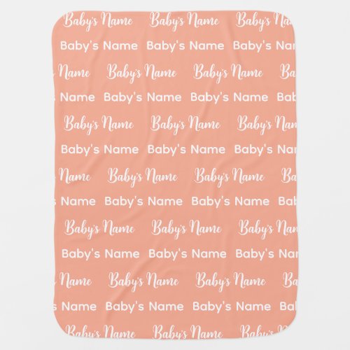 Modern Monogram Script Repeat Name Pattern Infant