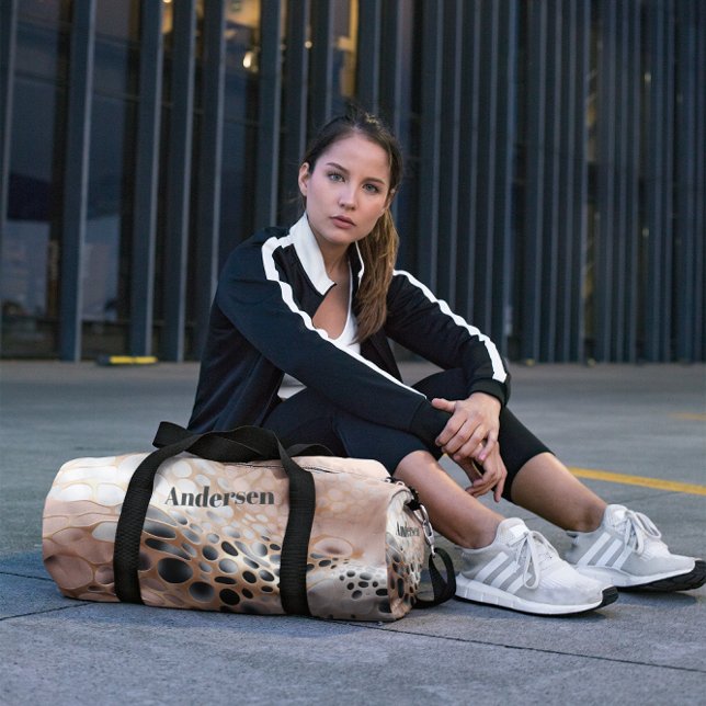 Modern Monogram Seashell Design Duffle Bag (Creator Uploaded)