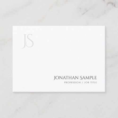 Modern Monogram Simple Design Elegant Template Business Card