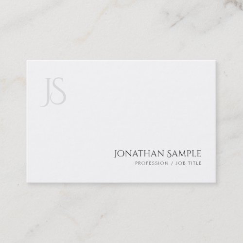 Modern Monogram Simple Design Template Elegant Business Card