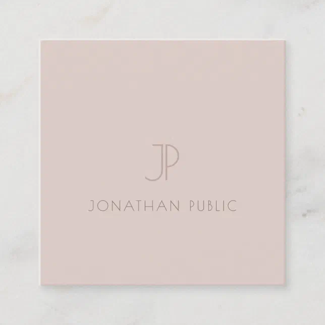 Modern Monogram Simple Elegant Minimalist Template Square Business Card ...