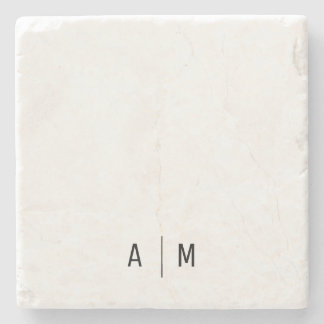 Modern Monogram  Stone Coaster