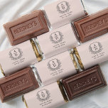 Modern Monogram Wedding Blush Pink Crest Hershey's Miniatures<br><div class="desc">Elevate your wedding favors with Modern Monogram Wedding Crest Hershey's Miniatures. These personalized chocolates feature a sophisticated monogram crest design, adding an elegant touch to your celebration. Perfect for wedding receptions, engagement parties, or bridal showers, each miniature chocolate offers a delicious treat for guests. Customize with your initials for a...</div>