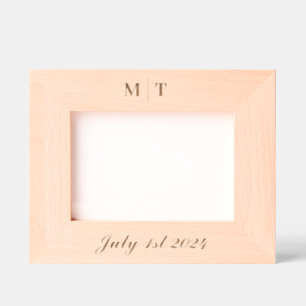 Modern Monogram Wedding  Engraved Frames