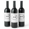 Modern Monogram Wedding Favor Wine Labels