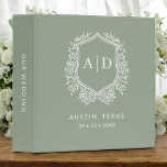 Modern Monogram Wedding Sage Green Crest<br><div class="desc">Elevate your wedding celebration with the Modern Monogram Wedding Crest Napkins. Featuring an elegant monogram crest design, these high-quality napkins add a sophisticated touch to any event. Perfect for weddings, engagement parties, and bridal showers, they are both stylish and functional, helping keep your event tidy. Customize with your initials for...</div>