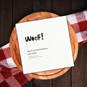 Modern Monogram White Minimalist Wedding Napkins