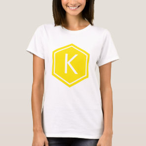 Modern Monogram Yellow T-Shirt