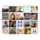 Modern monogram your family 41 photo collage grid calendar Modern monogram your family 41 photo collage grid calendar