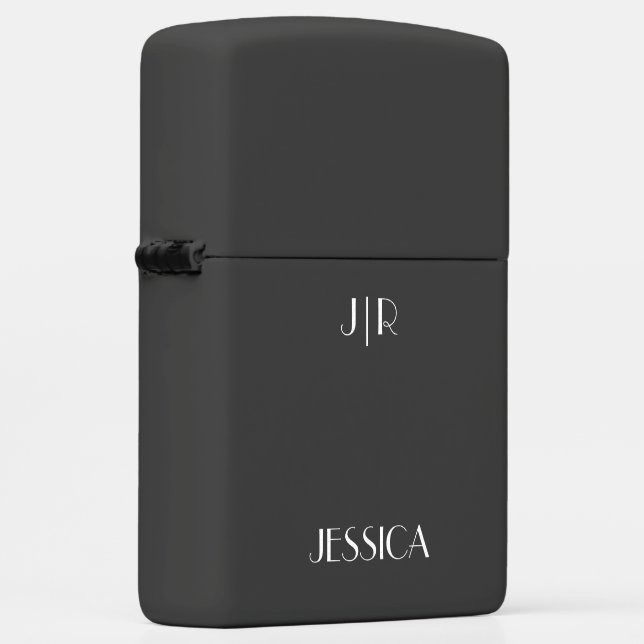 Modern Monogram Zippo Lighter (Right)