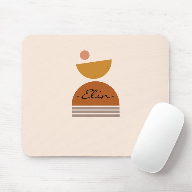 Modern monogrammed Abstract design cute colors Mouse Pad (With Mouse)