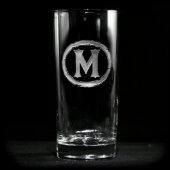Modern Monogrammed Cooler Glass (Front)
