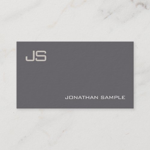 Modern Monogrammed Elegant Professional Template Business Card