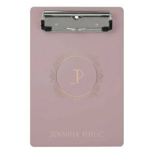 Modern Monogrammed Elegant Professional Template Mini Clipboard