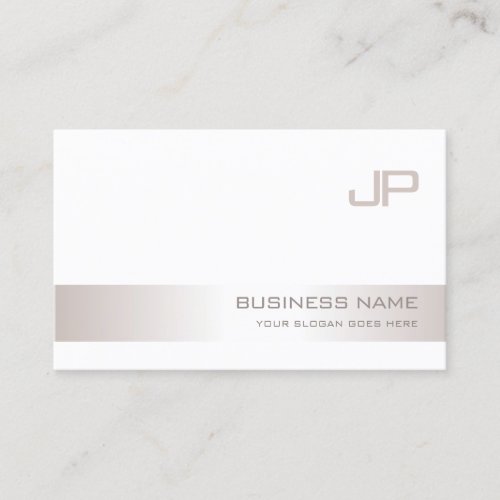 Modern Monogrammed Elegant Template Trendy Business Card