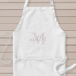 Modern Monogrammed Family Name Baking Apron<br><div class="desc">Custom-designed stylish monogrammed apron featuring personalized name in modern hand calligraphy.</div>