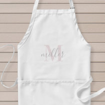 Modern Monogrammed Family Name Baking Apron